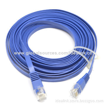 Shielded/Unshielded Flat Network Cable, CCA and Copper Conductors, OEM Approved